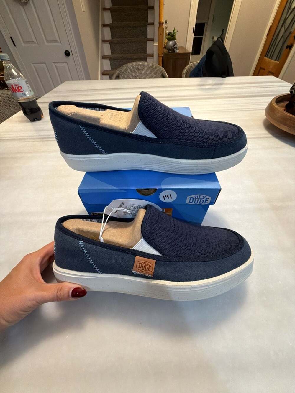 Hey Dude Sunapee M Coastline Size M9 Navy Slip On Shoes